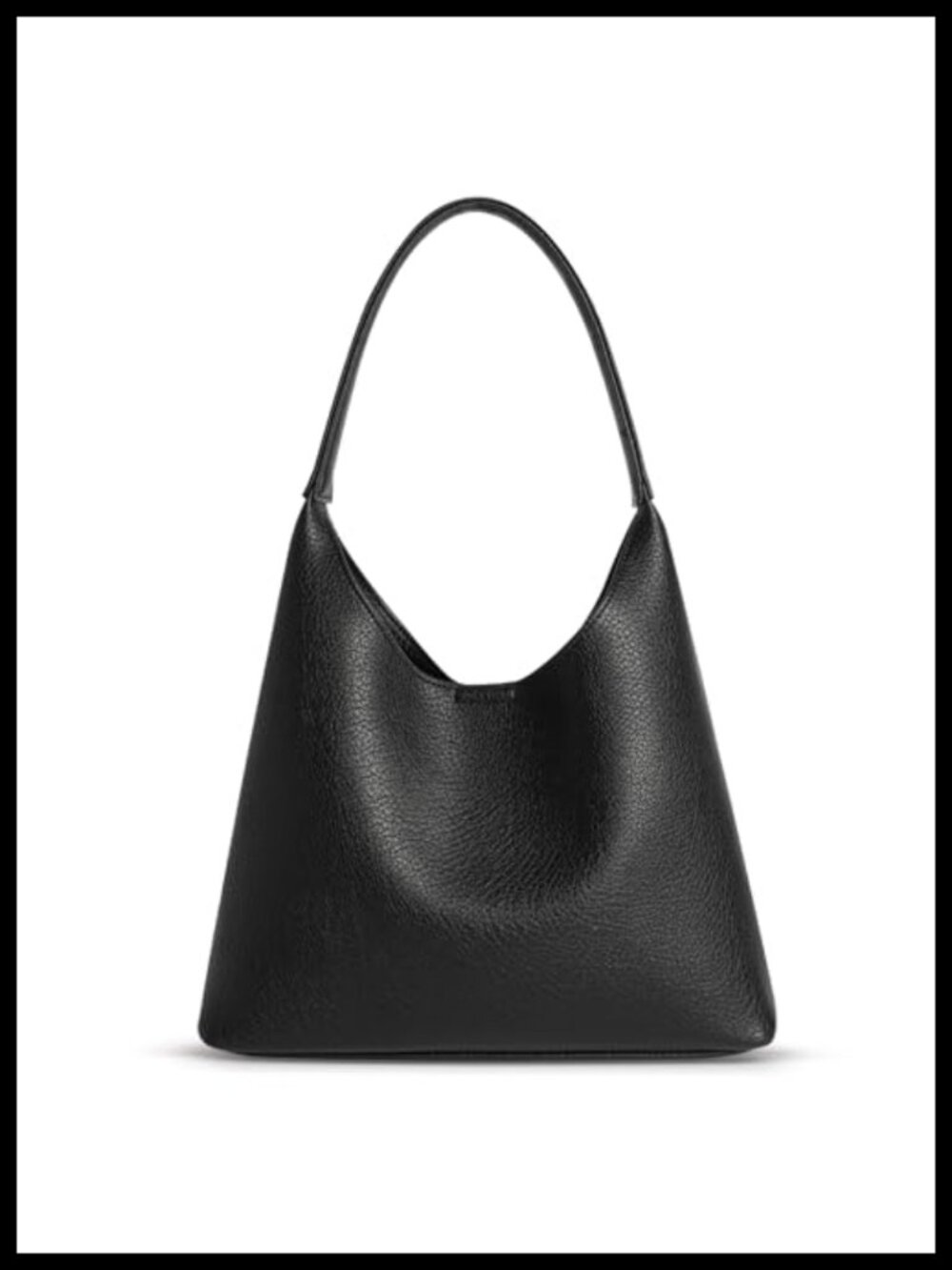 Slouchy Hobo Shoulder Bag Small Vegan Leather Magnetic Everyday Purse